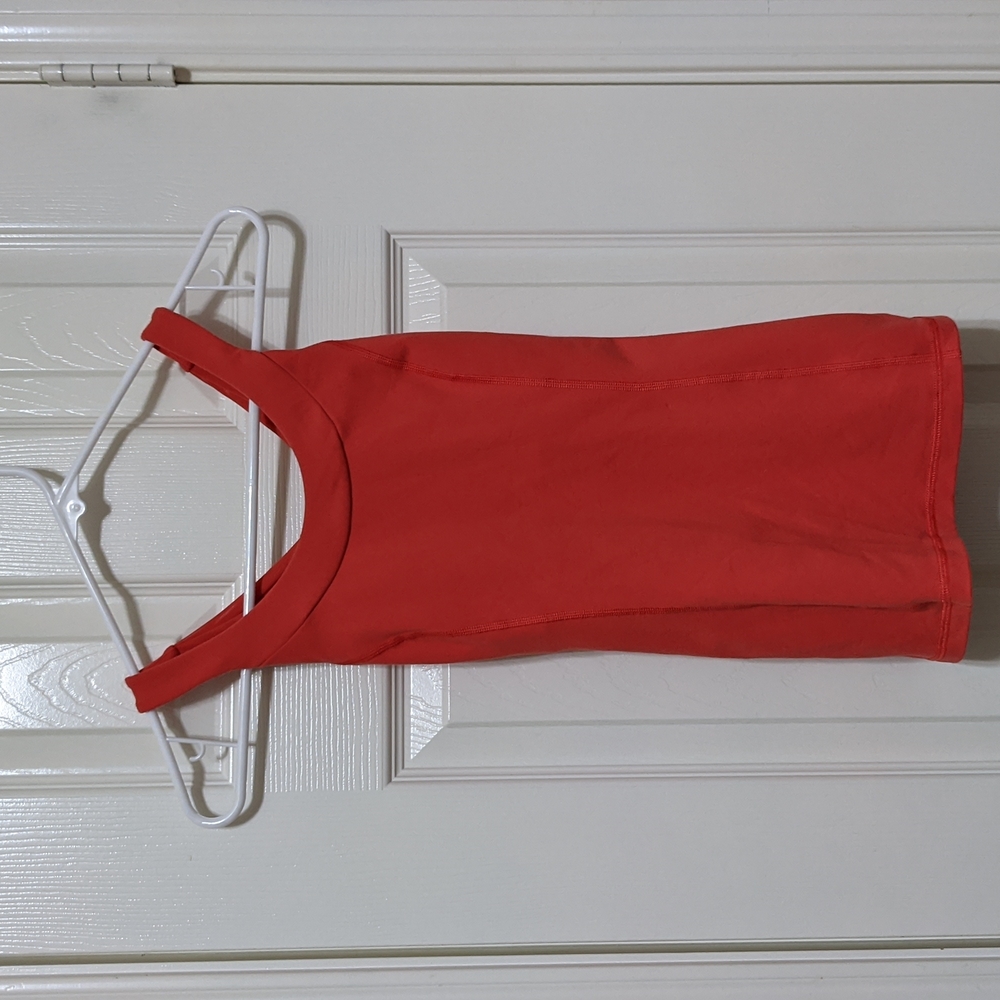 Lululemon Criss Cross Coral Built-in Bra Tank Size 2